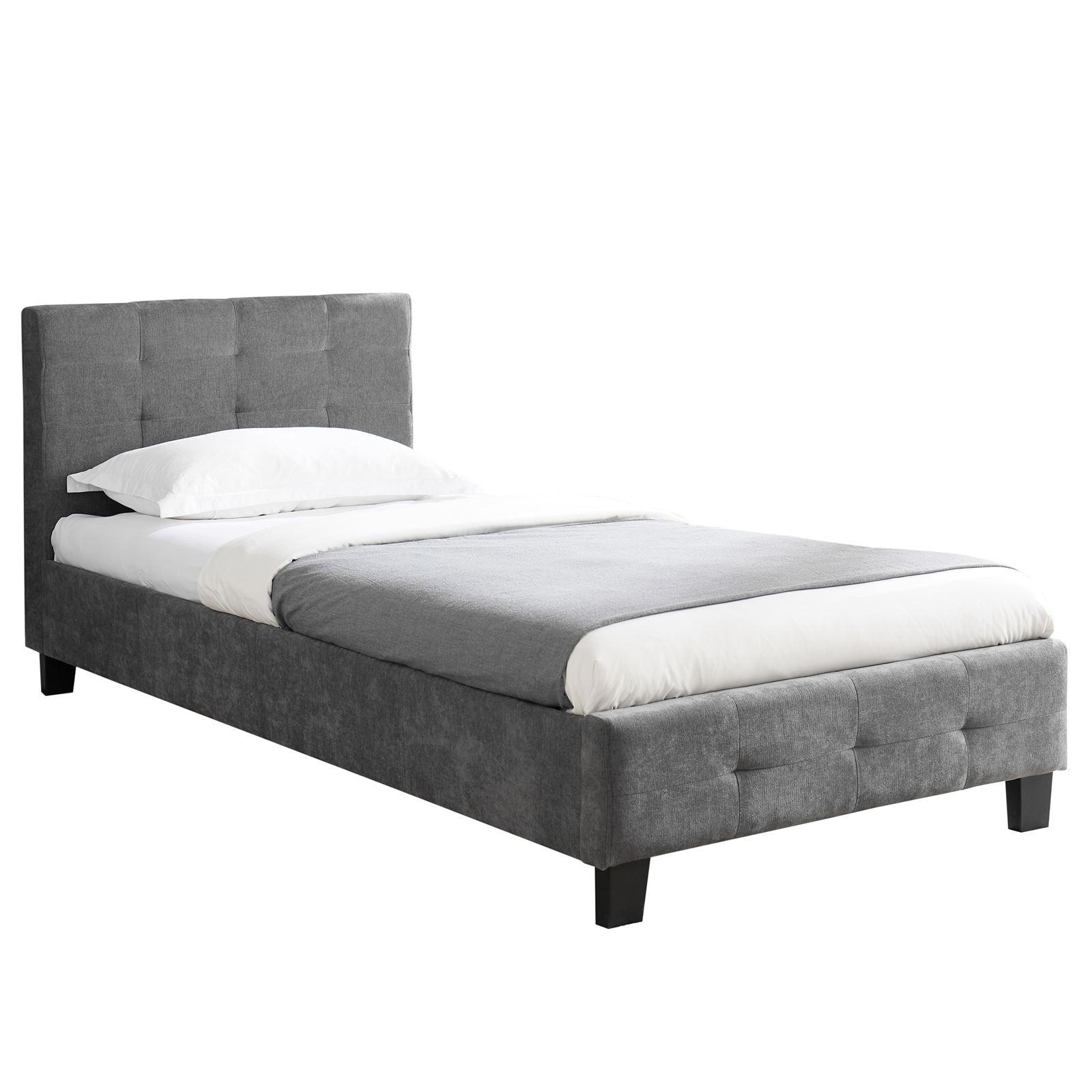 POLSTERBETT GIAVENO 90X200 CM - Grau, Textil (90/200cm) - CARO-Möbel