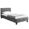 POLSTERBETT GIAVENO 90X200 CM - Grau, Textil (90/200cm) - CARO-Möbel