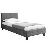 POLSTERBETT GIAVENO 90X200 CM - Grau, Textil (90/200cm) - CARO-Möbel