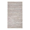 LEDERTEPPICH gewebt mit Rautenmuster 150/240 cm - Grau, Leder (150/240cm) - Homescapes