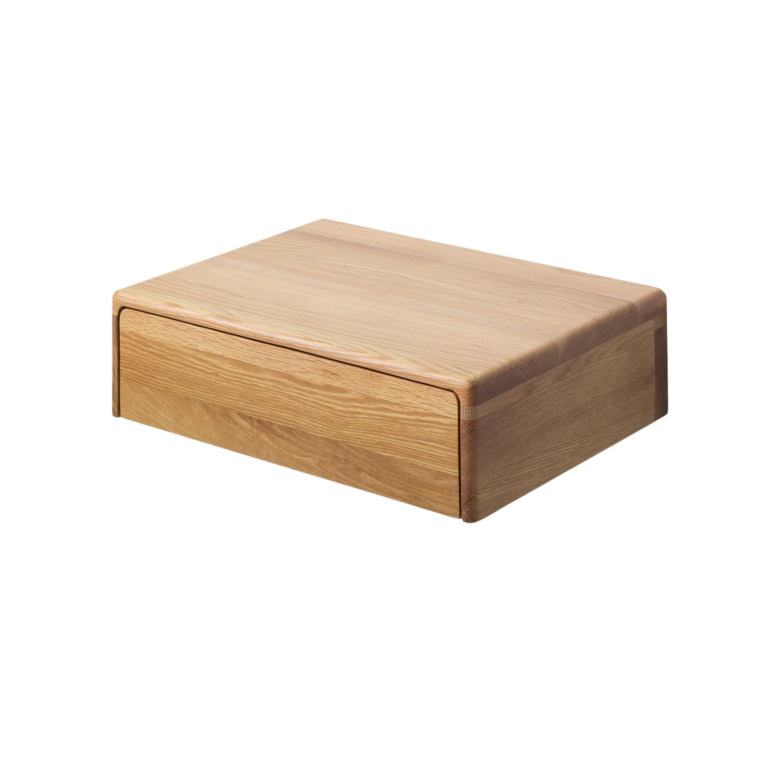 NACHTTISCH Frank, Eiche, 30/40/12 cm - Beige, Holz (40/12/30cm) - WOODEK