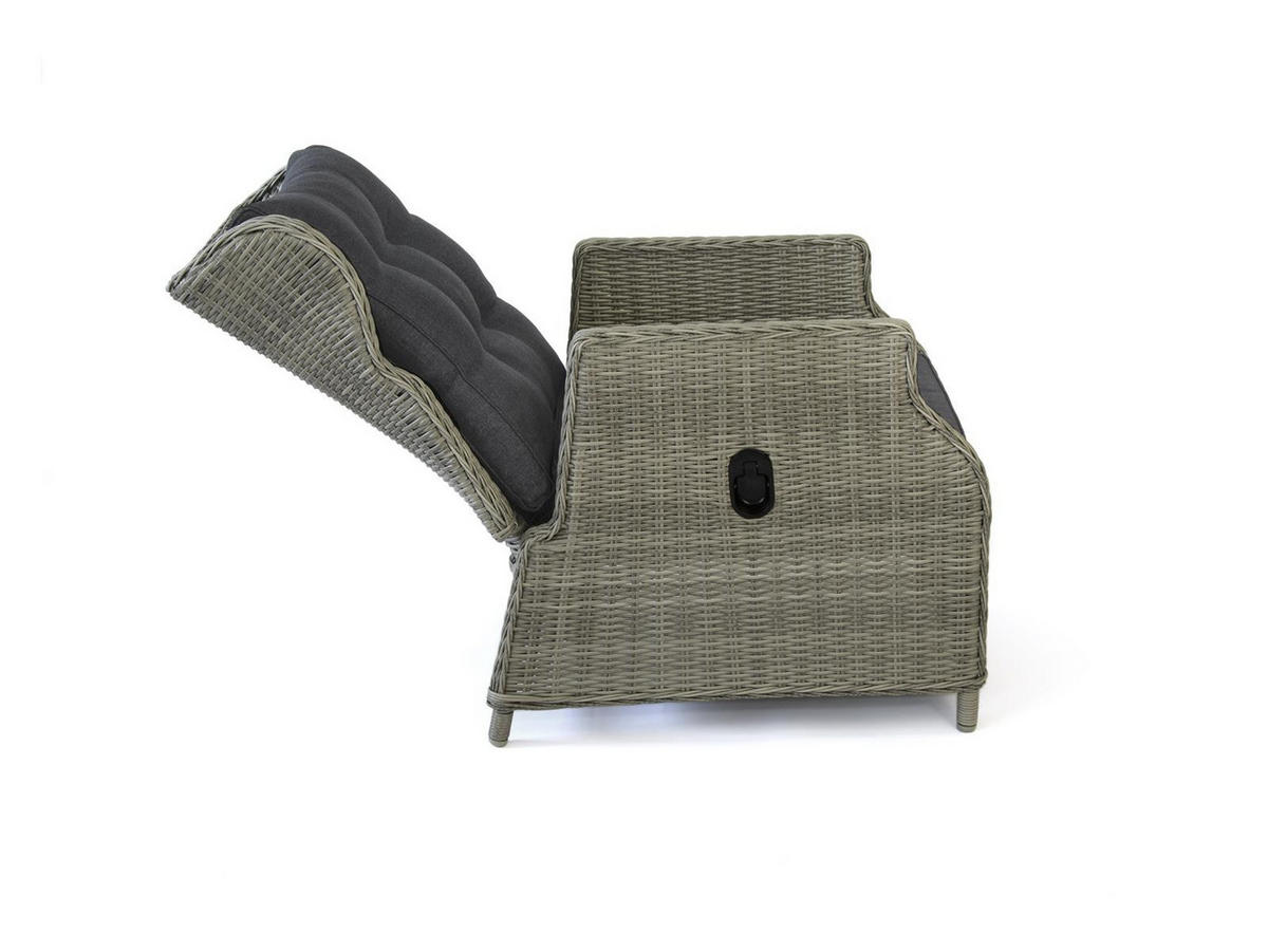 GARTEN-SITZGRUPPE Bilbao Braun Polyrattan für 7 Personen - Braun, Naturmaterialien - Green Spirit