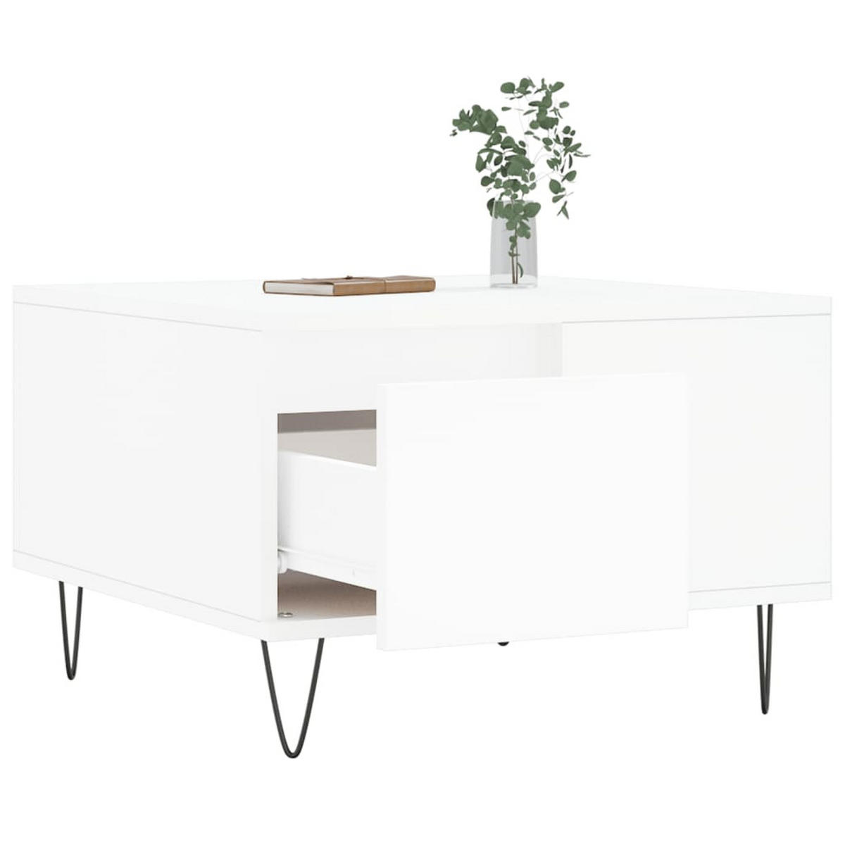 COUCHTISCH Weiß 55x55x36,5 cm Holzwerkstoff - Weiß, Holzwerkstoff (55/55/36.5cm) - furnicato