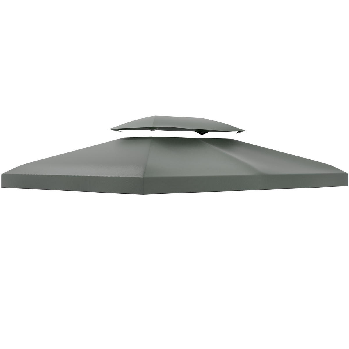 ERSATZDACH Dach 4x3 für Metall-Gartenpavillon Gartenzelt Partyzelt Dunkelgrau - Dunkelgrau, Kunststoff (300/20/400cm) - Outsunny