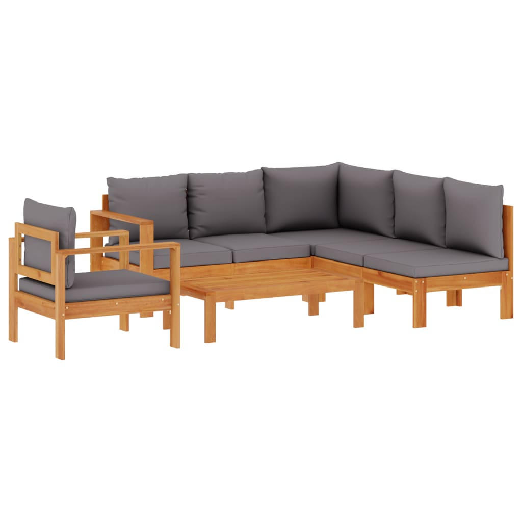 vidaXL Garten-Sofagarnitur Dunkelgrau
