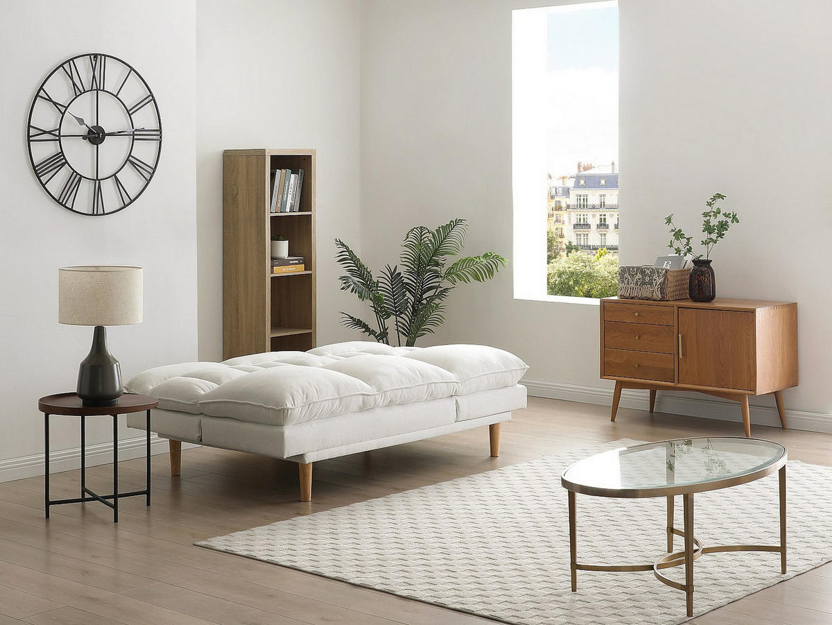 SCHLAFSOFA - 3 Personen - Stoff - Beige - - Beige, Textil (174/92/102cm) - Vente-Unique