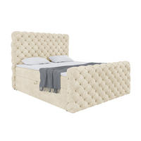 BOXBETT Duke - Beige/Schwarz, Holzwerkstoff/Textil (120/200cm) - Meblini