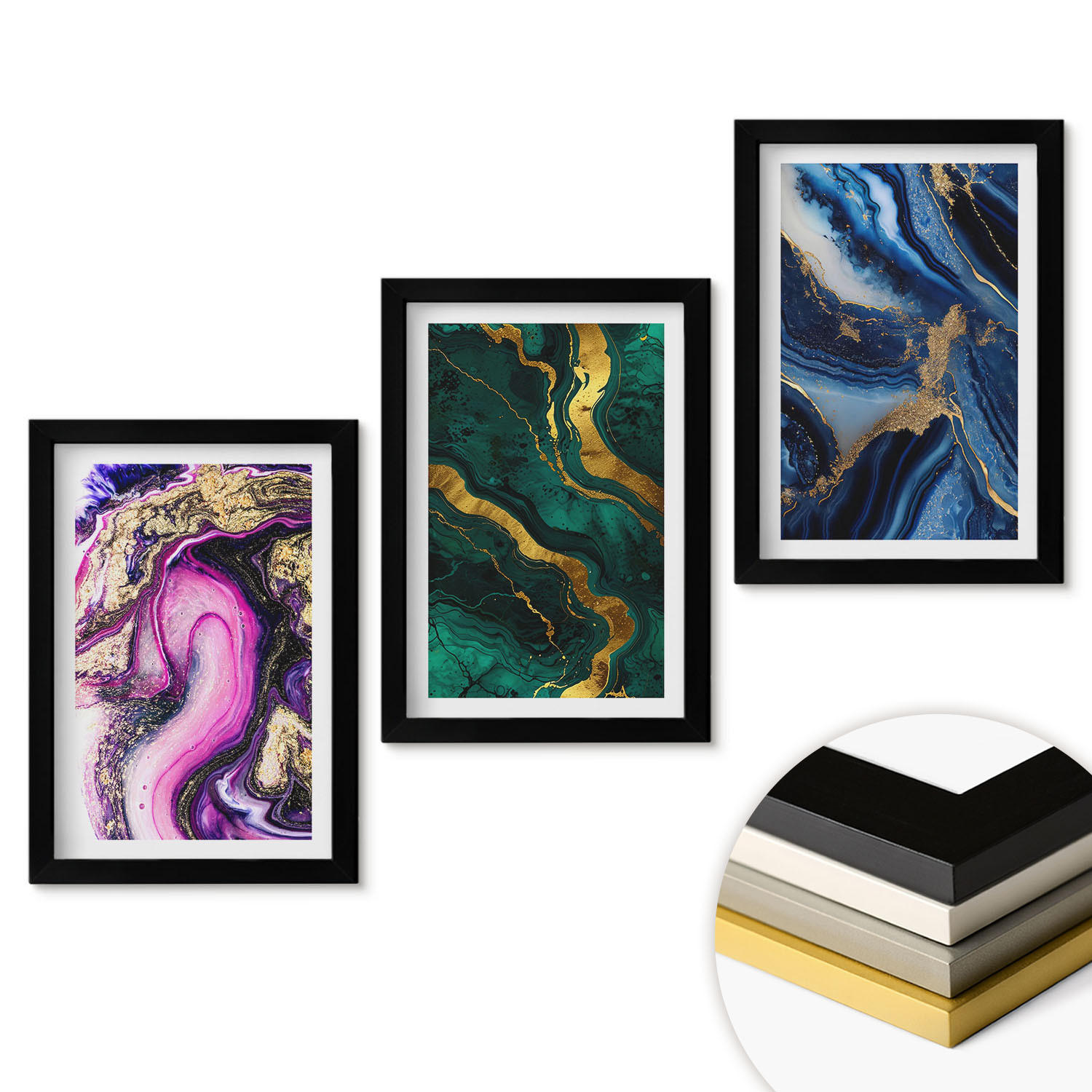 ArtPrintCave Wandbilder Schwarz 20x30 cm