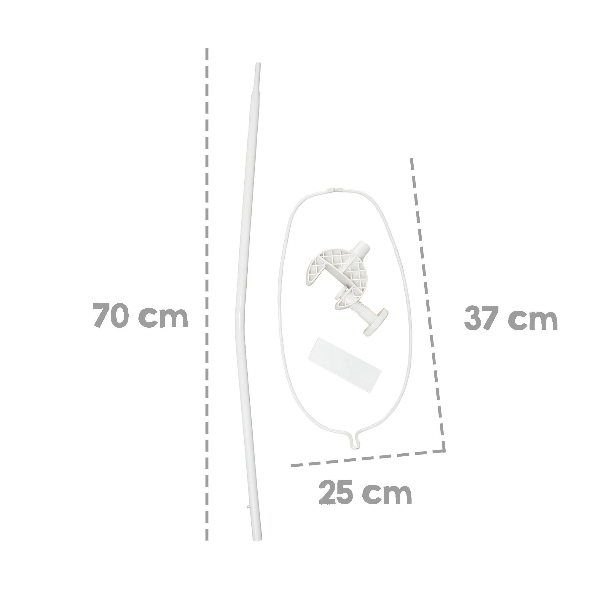 HIMMELSTANGE - Weiß, Metall (300/300cm) - Roba