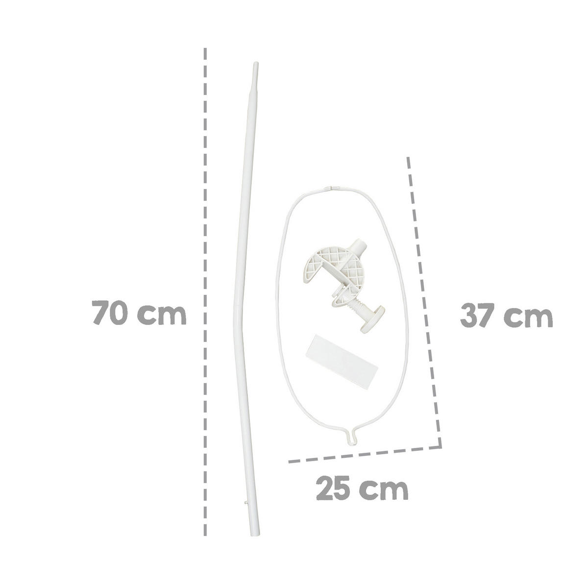 HIMMELSTANGE - Weiß, Metall (300/300cm) - Roba