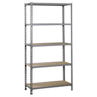 SCHWERLASTREGAL Big Muli HxBxT 200 x 100 x 40 cm 5 Fachböden Fachlast 150 kg Grau - Grau, Metall (100/200/40cm) - PROREGAL