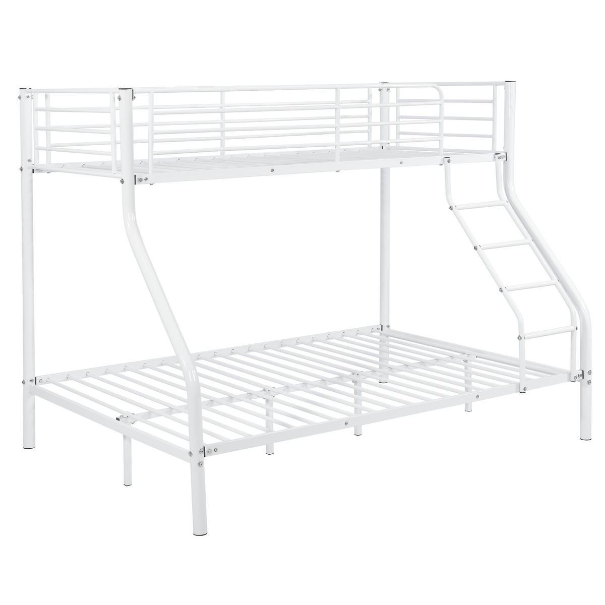ETAGENBETT Sortland mit Matratze - Weiß, Textil/Metall (140/200cm) - [neu.haus]