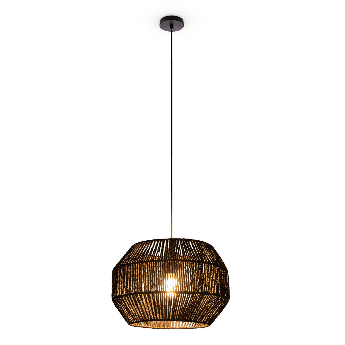 PENDELLEUCHTE Hugo Pd1 Yago - Schwarz, Metall (35/35/24cm) - Paco Home