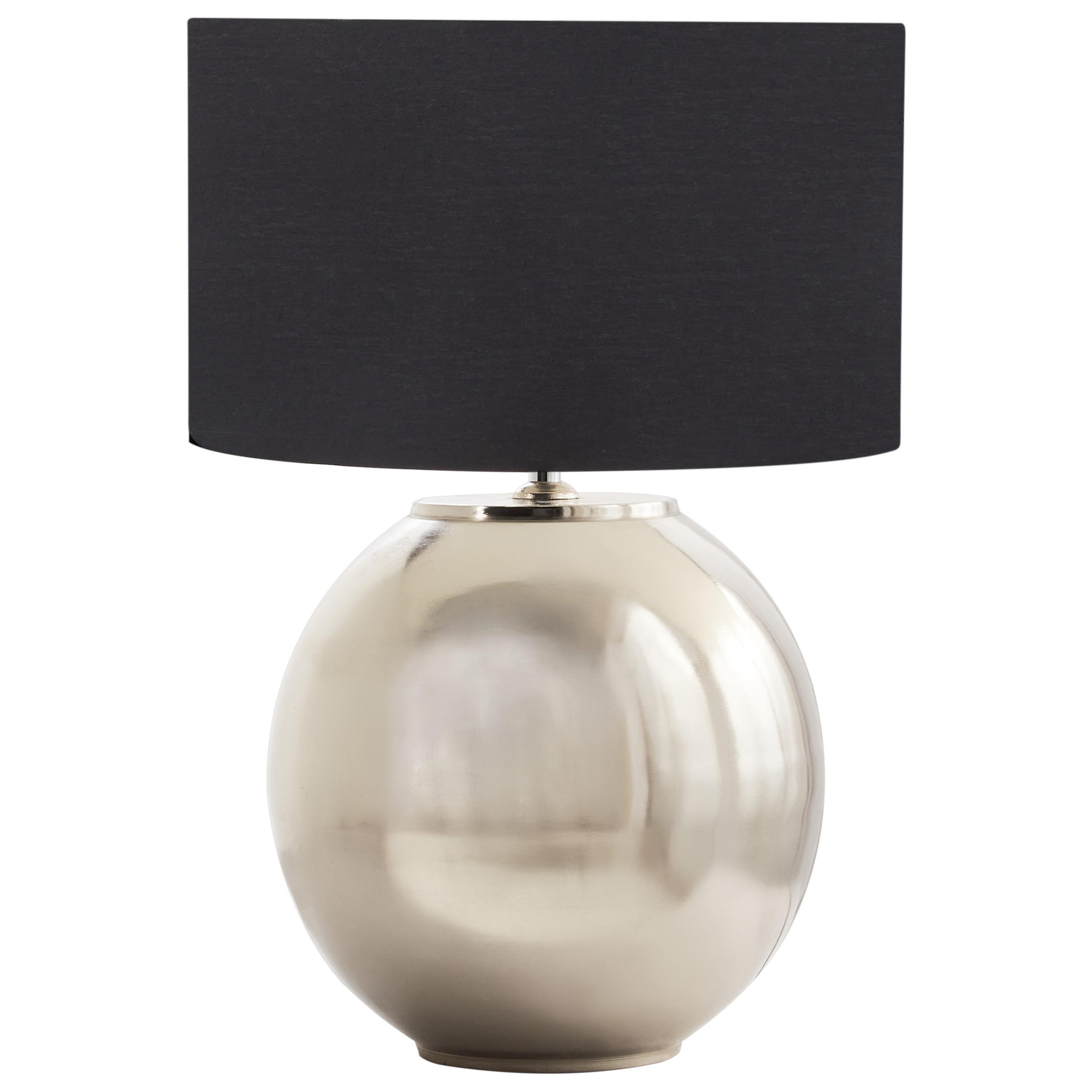 Beliani Tischlampe Silber, Schwarz 39x52x39 cm