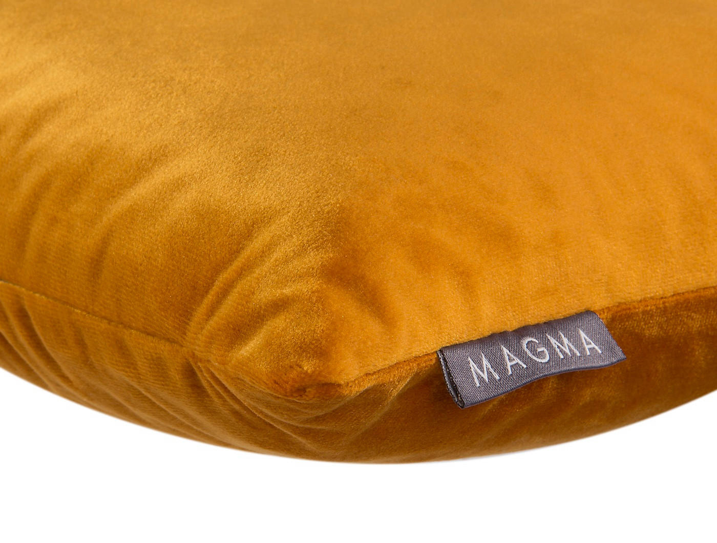 KISSENHÜLLE Samt Uni - Currygelb, Textil (40/40cm) - Magma Heimtexx