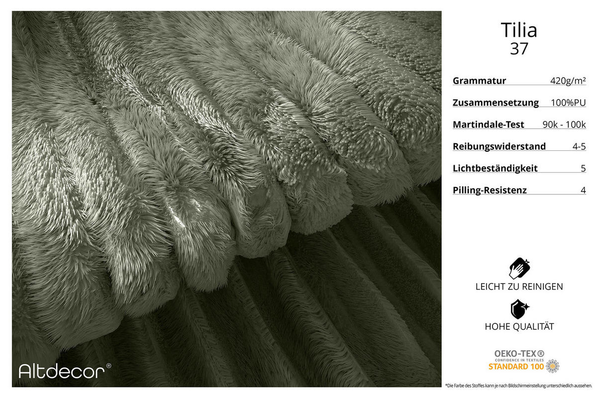 POLSTERBETT mit Bettkasten und Lattenrost, Boxbett ohne Matratze - ALOVA - Olivgrün, Holzwerkstoff/Textil (120/200cm) - ALTDECOR