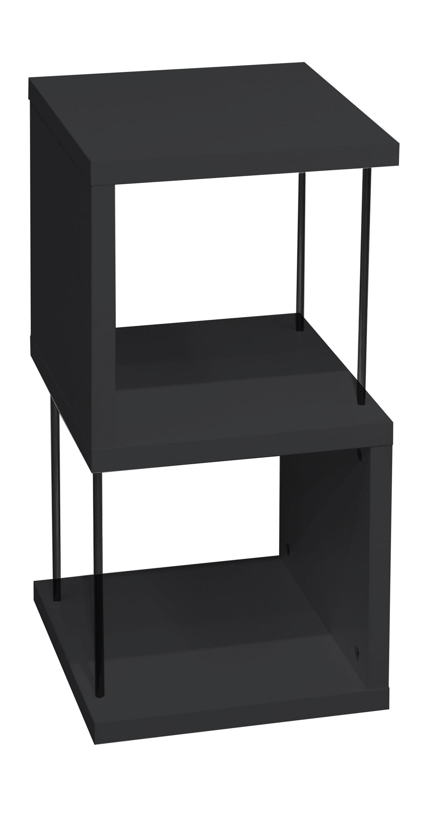 REGAL Elga 33x33x65 aus Holzwerkstoff in der Farbe anthrazit matt lack - Anthrazit, Kunststoff (33/65/33cm) - 58aufmkessel