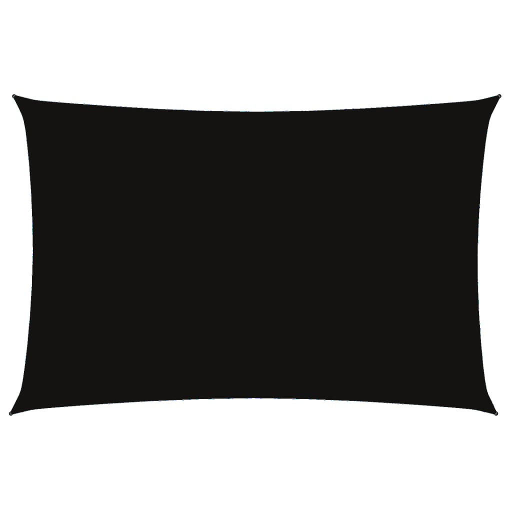 SONNENSEGEL Oxford-Gewebe Rechteckig 2x4 m Schwarz - Schwarz, Textil (400/200cm) - furnicato