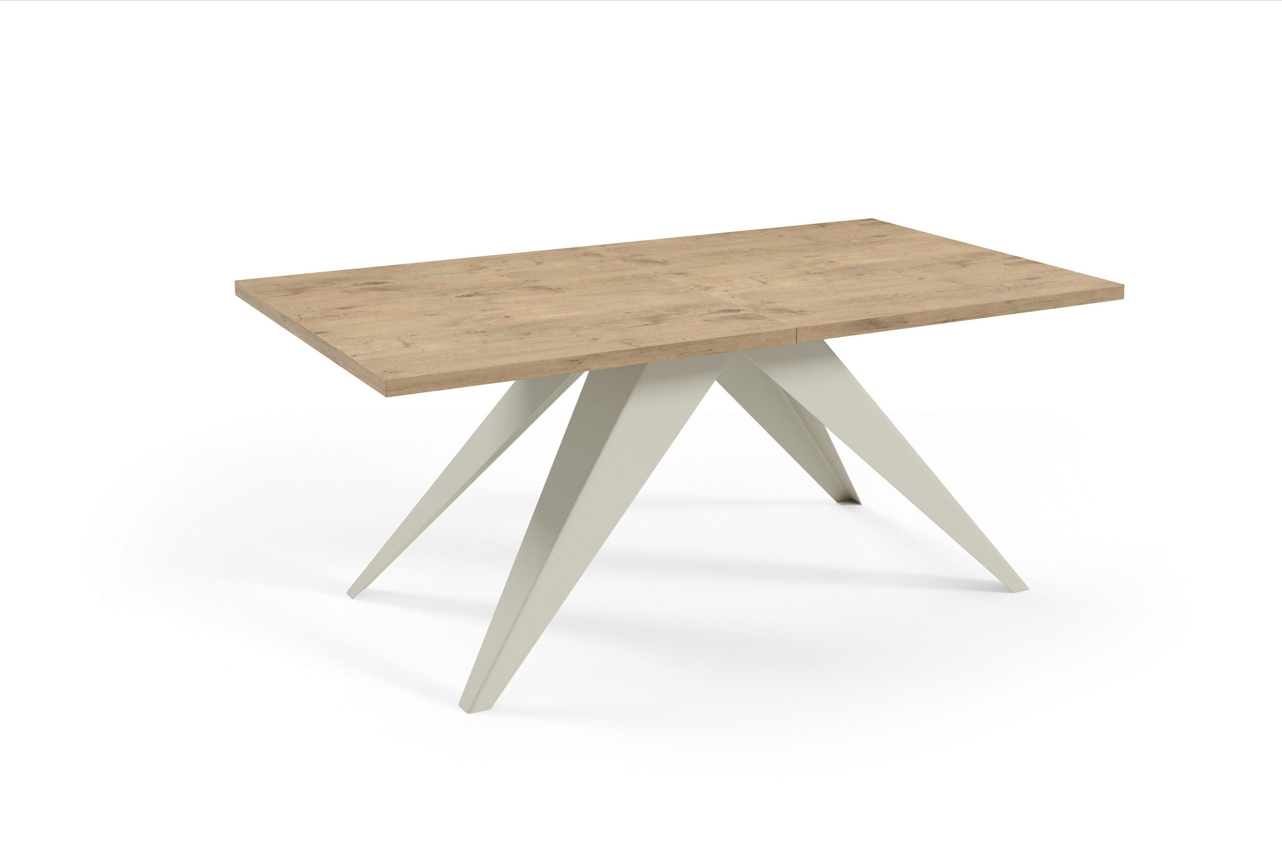 ESSTISCHE SENTO - Kaschmir/Eichefarben, Holzwerkstoff (80/140/76cm) - Meblini
