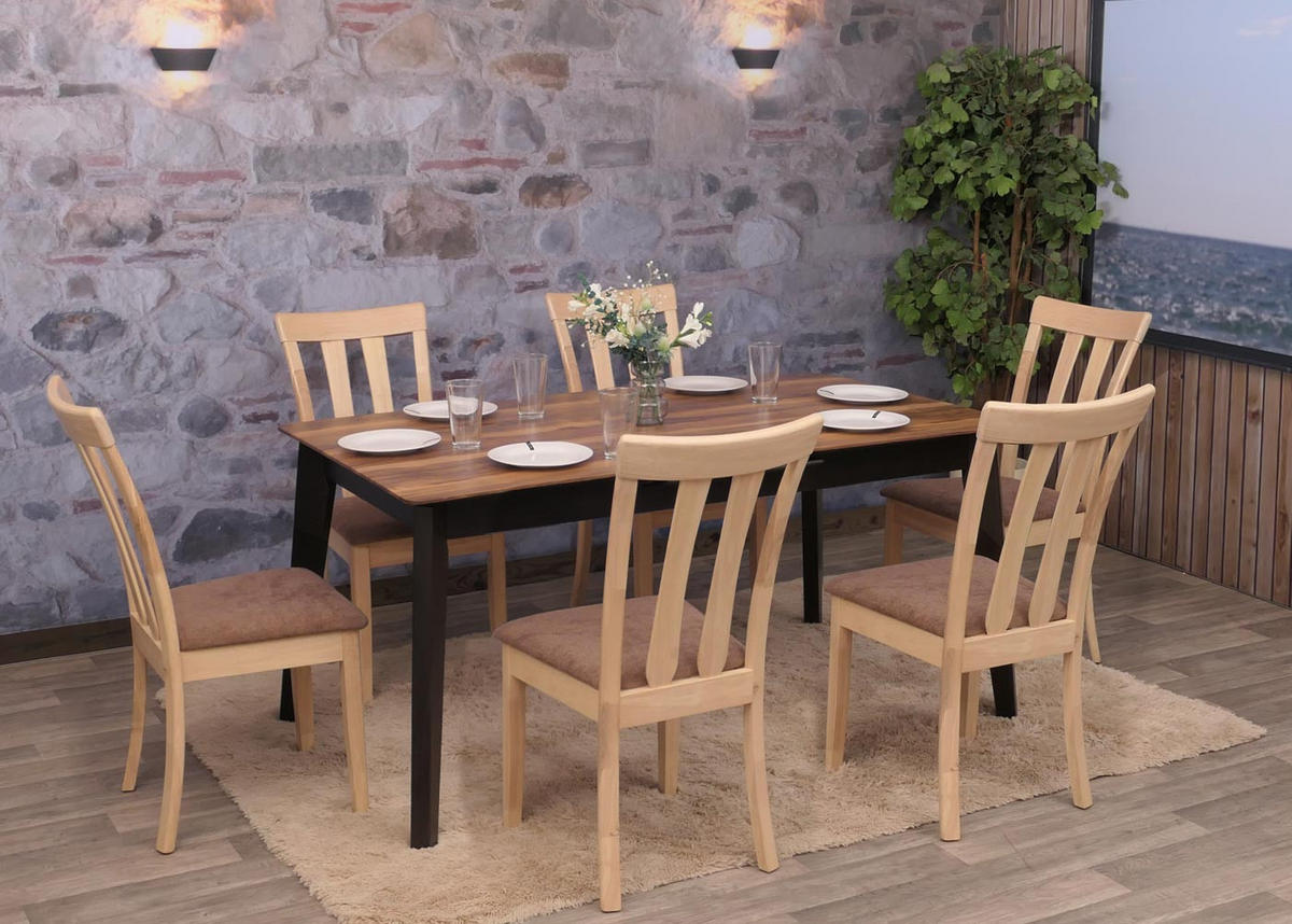 ESSZIMMERSTUHL Braun 6er-Set - Braun, Holz (42/96/58cm) - MCW