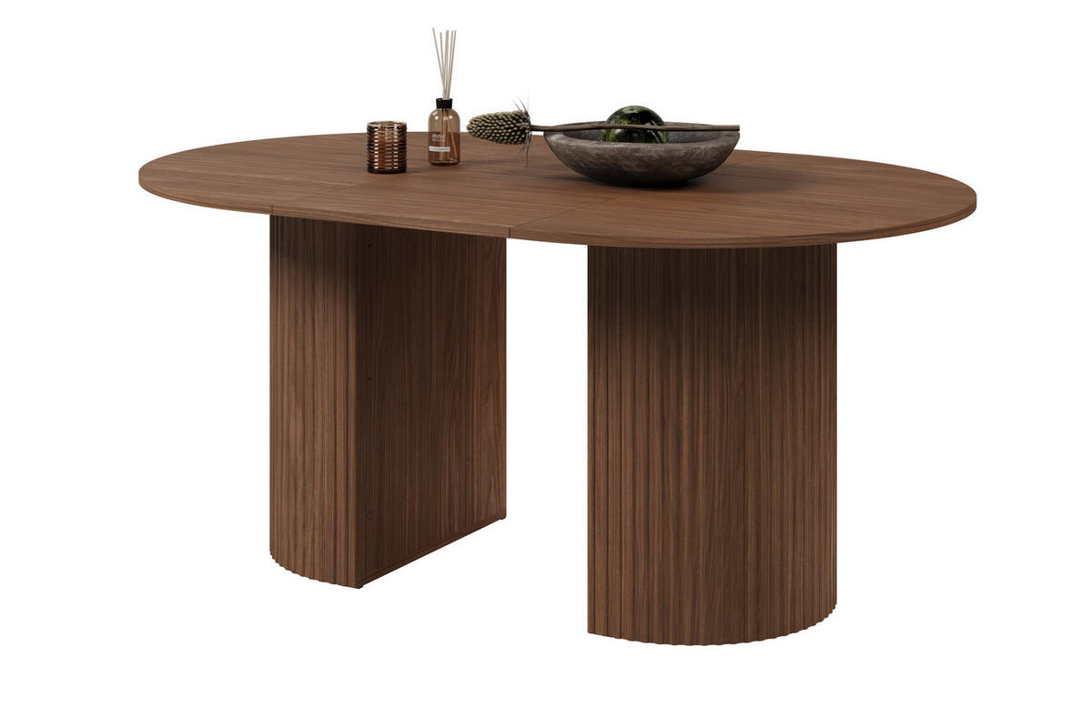 ESSTISCH WALVENO Ausziehbar 120 - 220 / 110 x 77,4 cm - Braun, Holz (120/110/77.4cm) - MASSENO