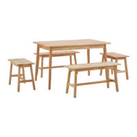 SITZGRUPPE Marijana Eichefarben Echtholz - Eichefarben, Holz (30/45/90cm)