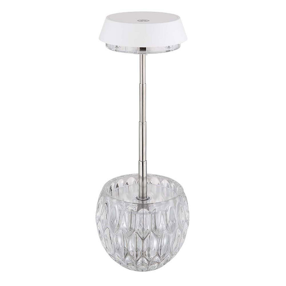 LED TISCHLEUCHTE Wanda Schwarz Edelstahl 2er Set - Schwarz, Glas (10.5/10.5/28cm) - Globo Lighting