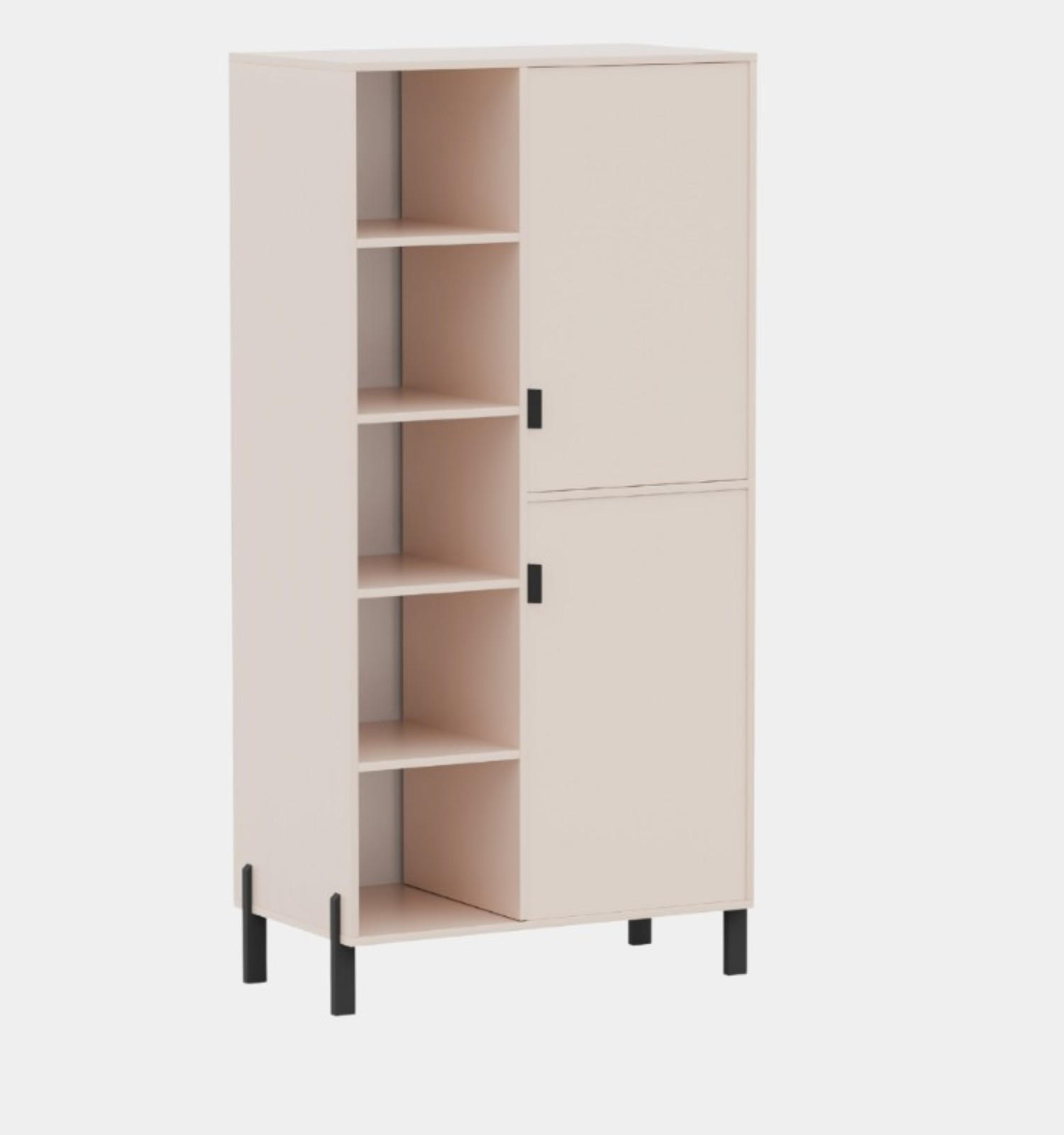 BÜCHERREGALE MINO 82,5 / 155,5 / 45 cm Beige - Beige, Holzwerkstoff (82.5/155.5/45cm) - MASSENO