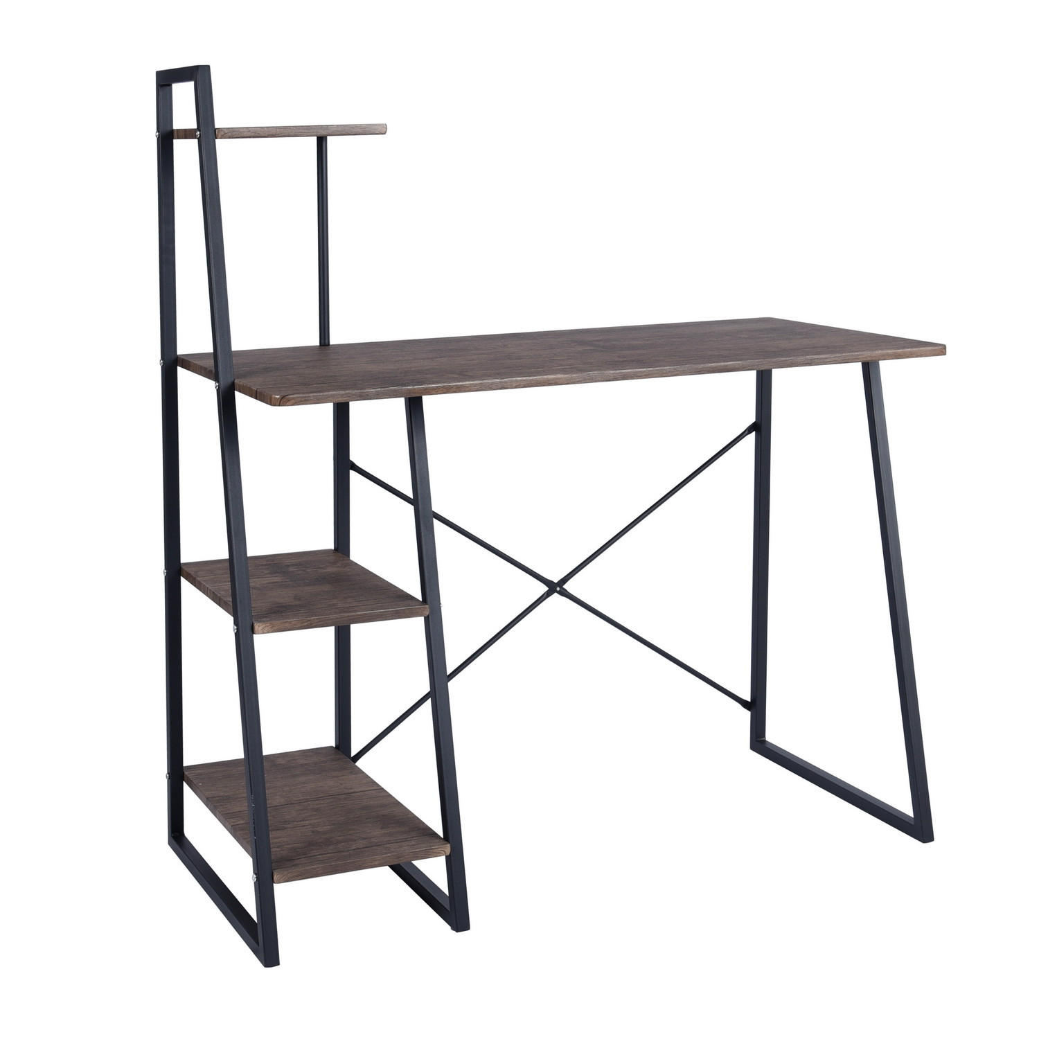 SCHREIBTISCH braun - Braun, Holzwerkstoff/Metall (50/117/75cm) - Urban Meuble