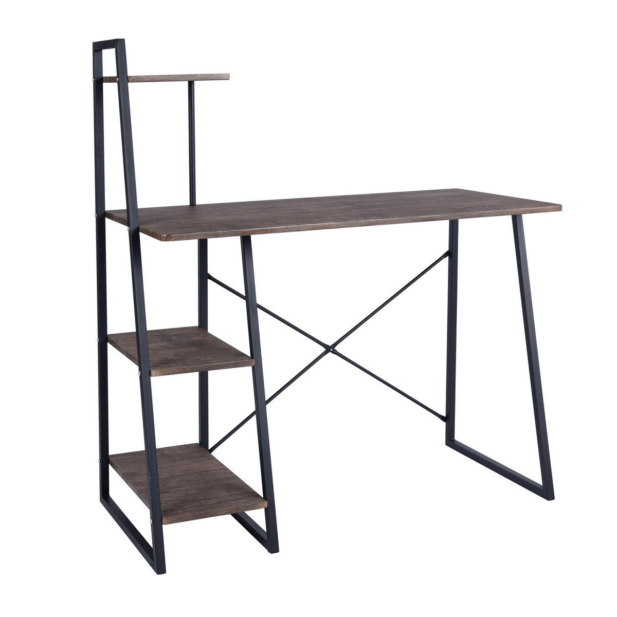 SCHREIBTISCH braun - Braun, Holzwerkstoff/Metall (50/117/75cm) - Urban Meuble