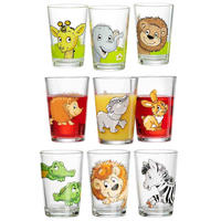 KINDERGLÄSER Dschungel/Wald/Zoo bunt 205 ml 9er Set - Multicolor, Glas (0.205L) - Ritzenhoff Breker