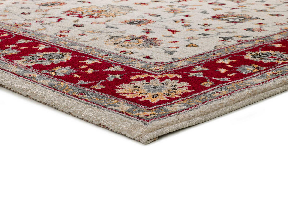 VINTAGE-TEPPICHE Creme Classic 140/200 cm - Rot/Creme, Naturmaterialien/Textil (140/200cm) - Atticgo
