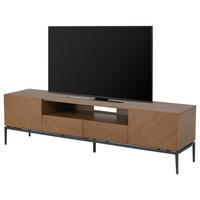 TV-LOWBOARD mit Schubladen - Walnussfarben, Holzwerkstoff/Metall (180/55/40cm) - home24