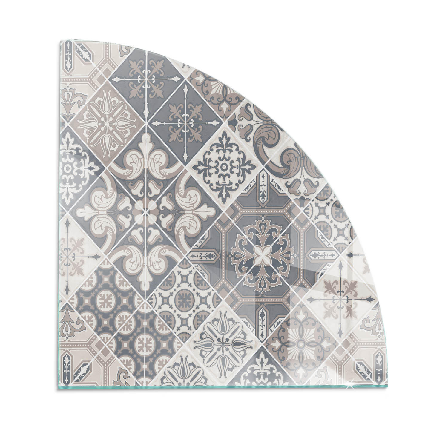 ArtPrintCave Glasplatte Grau 100x100x0.4 cm