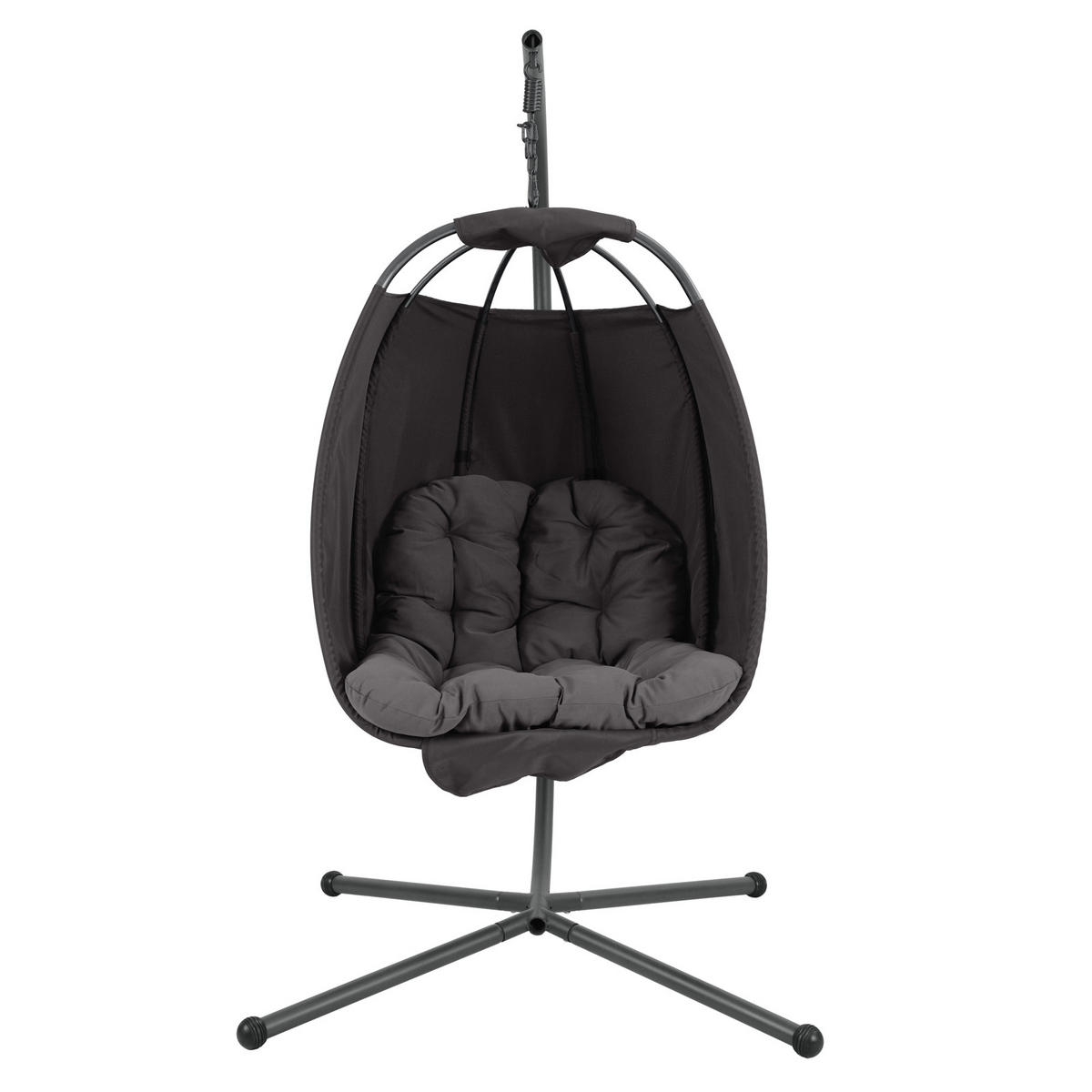 HÄNGESESSEL NELLY Dunkelgrau - Dunkelgrau, Metall (105/195/105cm) - SVITA