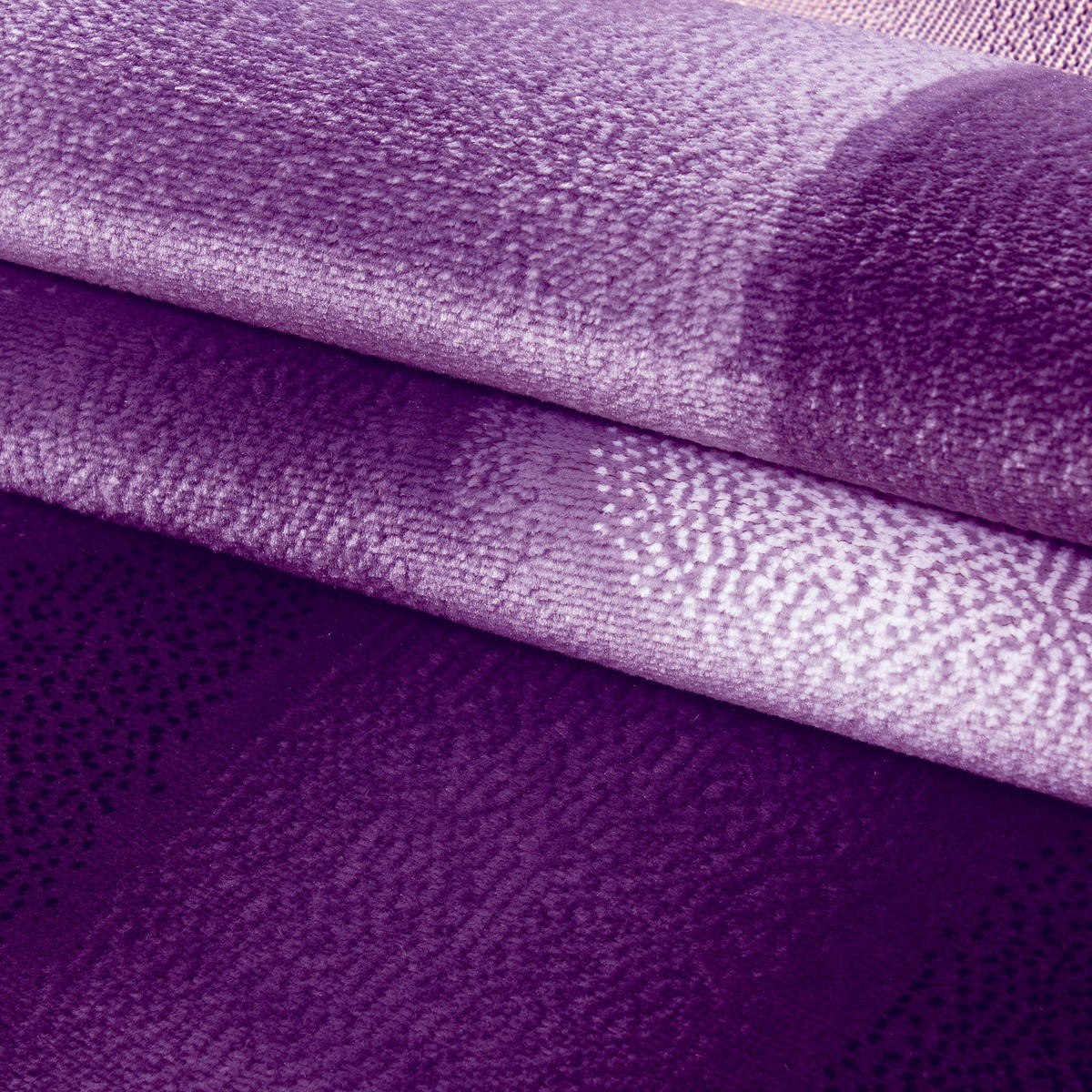 TEPPICH Kurzflor Abstrakte Wellen Polypropylen Wohnzimmer Violett Rechteckig 120x170 - Lila, Textil (120/170cm) - KADIMA DESIGN