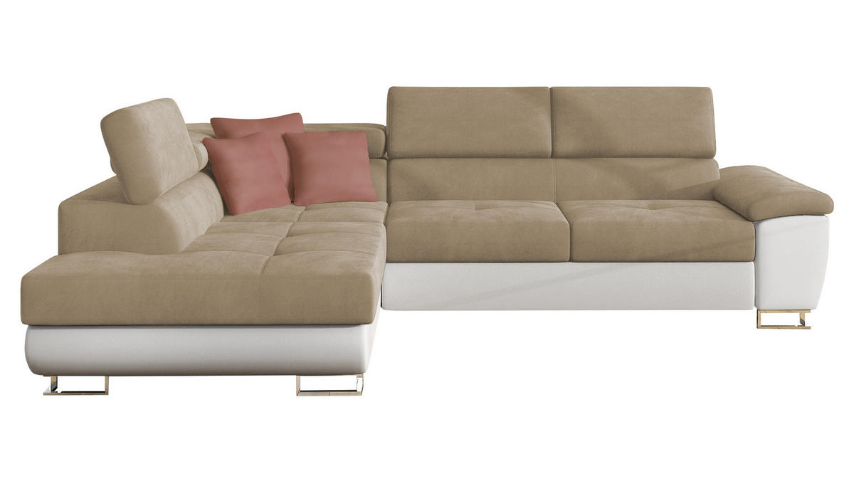 ECKSOFA Cotere, Seite: Links - Naturfarben, Holz/Textil (270/202cm) - MIRJAN24