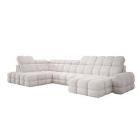 ECKSOFA TOLLO Anthology-stoff U-form 400x217x105 cm weiss - Kaschmir, Holz/Textil (400/217cm) - DomoHome