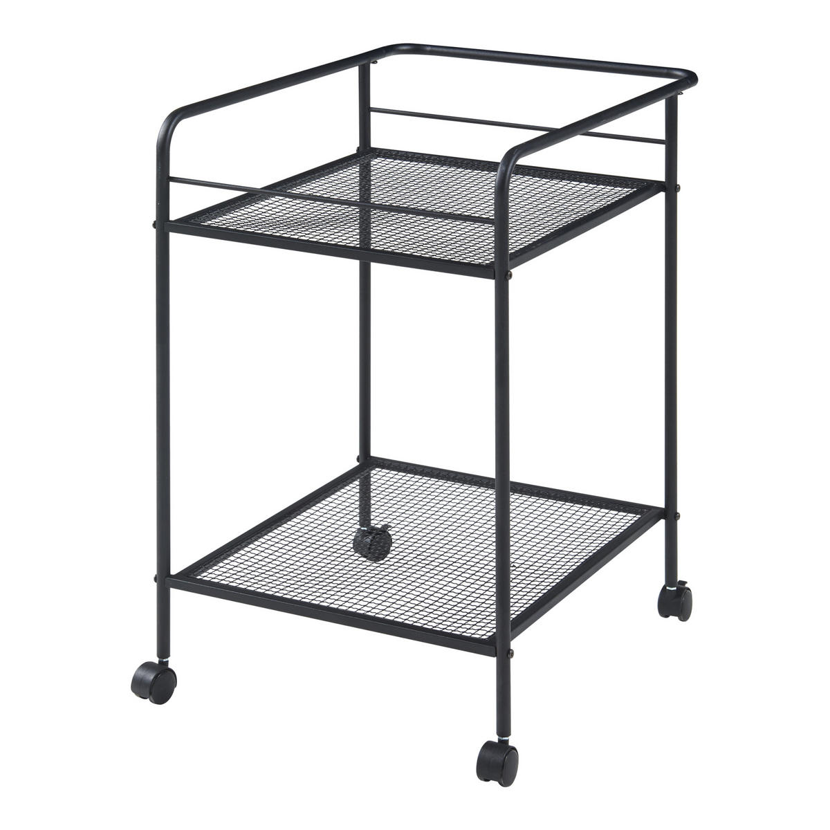 SERVIERWAGEN Hole - Schwarz, Metall (62/72/45cm) - [en.casa]