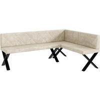 ECKBANK ERIC_X - Creme, Textil (142/196cm) - Meblini