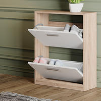 SCHUHSCHRANK Gizmo Weiß/Sonoma 59 x 72.5 cm 2 Fächern - Weiß/Sonoma Eiche, Holzwerkstoff (59/72.5/22cm) - Vicco