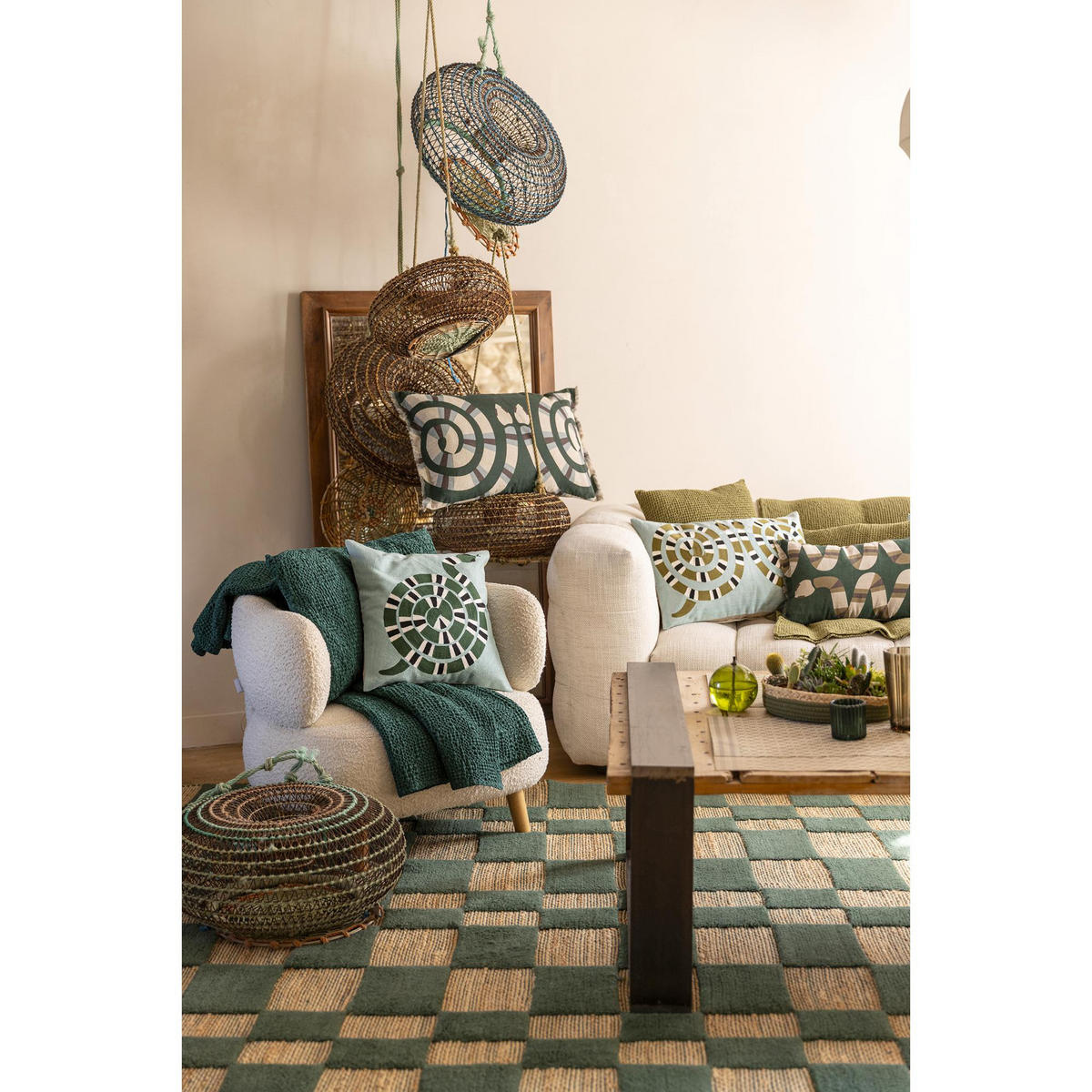 KISSEN Tana abgrund 40 x 65 cm - Blau, Textil (40/65cm) - Vivaraise