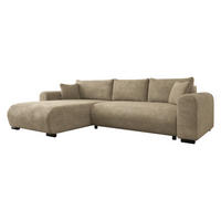 ECKSOFA Merkos - Ecru/Schwarz, Holz/Textil (285/188cm) - MIRJAN24