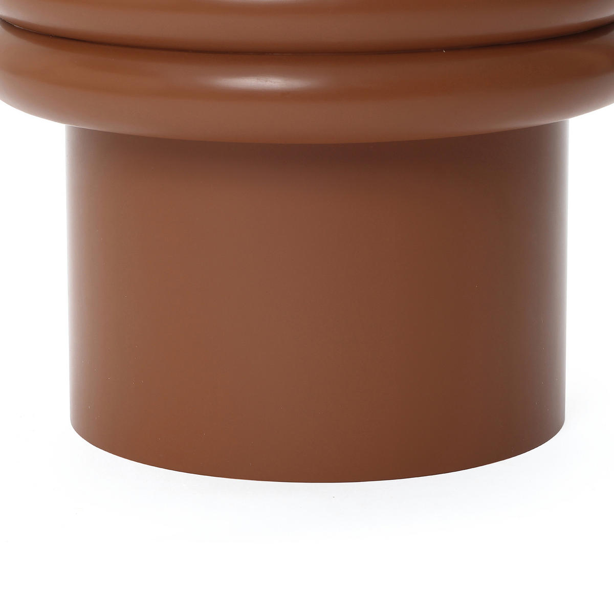 BEISTELLTISCH Rund, Braun mit Doppelplatte | Ø40 x H30 cm - Braun, Holzwerkstoff (40/40/30cm) - Hometopia