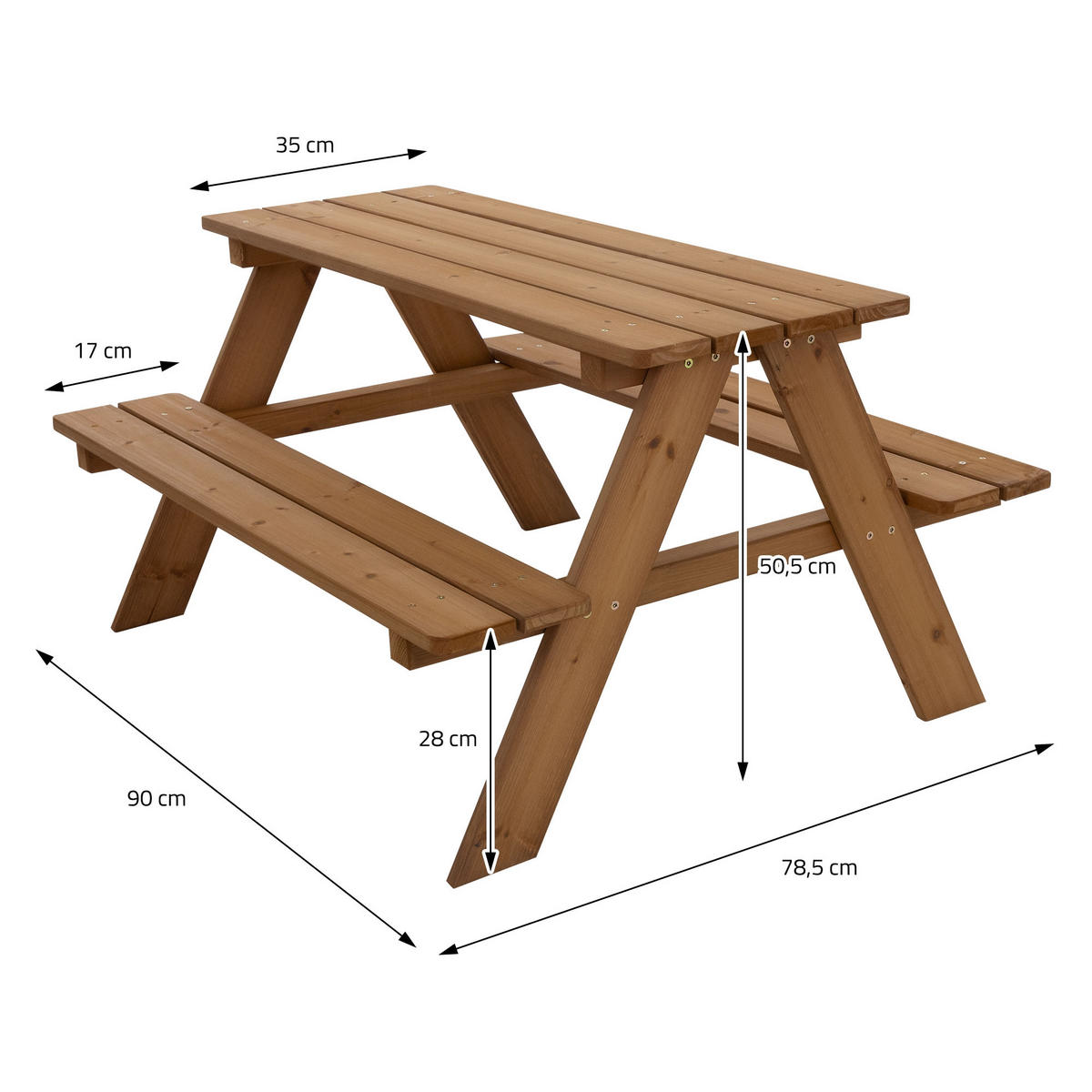 KINDERSITZGARNITUR Braun - Braun, Holz - ML-DESIGN