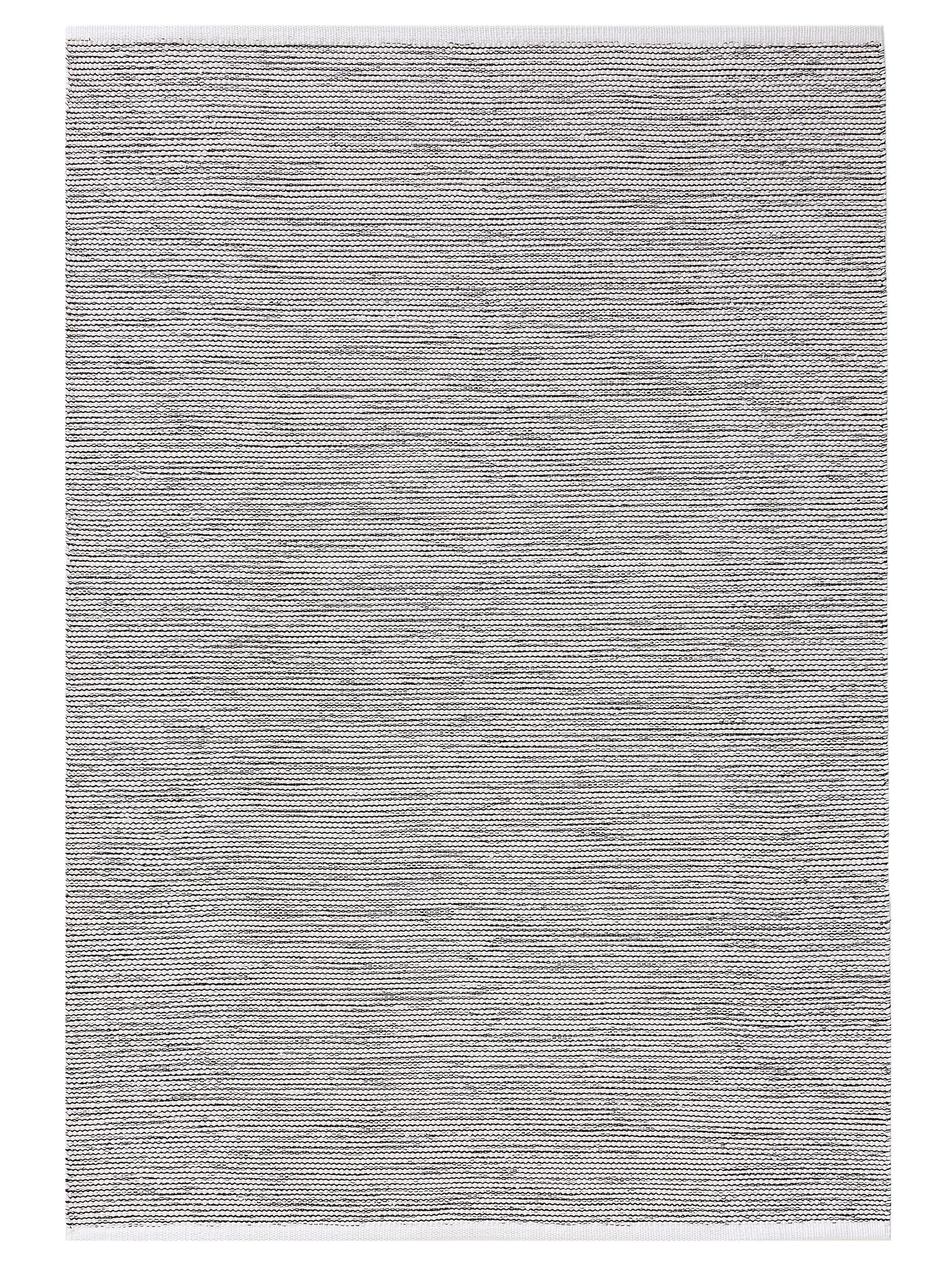 BAUMWOLLTEPPICH Ron handgewebt 60x120 cm - Schwarz, Naturmaterialien/Textil (60/120cm) - benuta