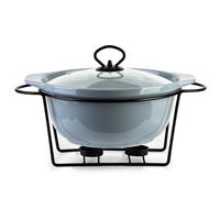 AUFLAUFFORM Modern Kitchen Grau 27/25/12 cm Keramik - Grau, Keramik (25/12/27cm) - Mondex