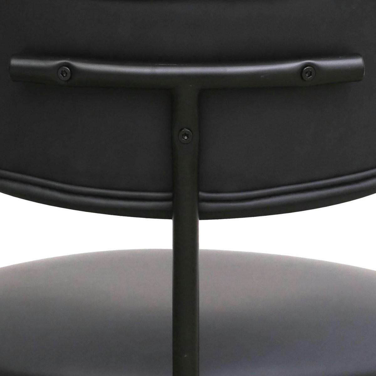 DREHSTUHL höhenverstellbar in Kunstleder Schwarz - Schwarz, Textil/Metall (56/74/57cm) - Furnhouse