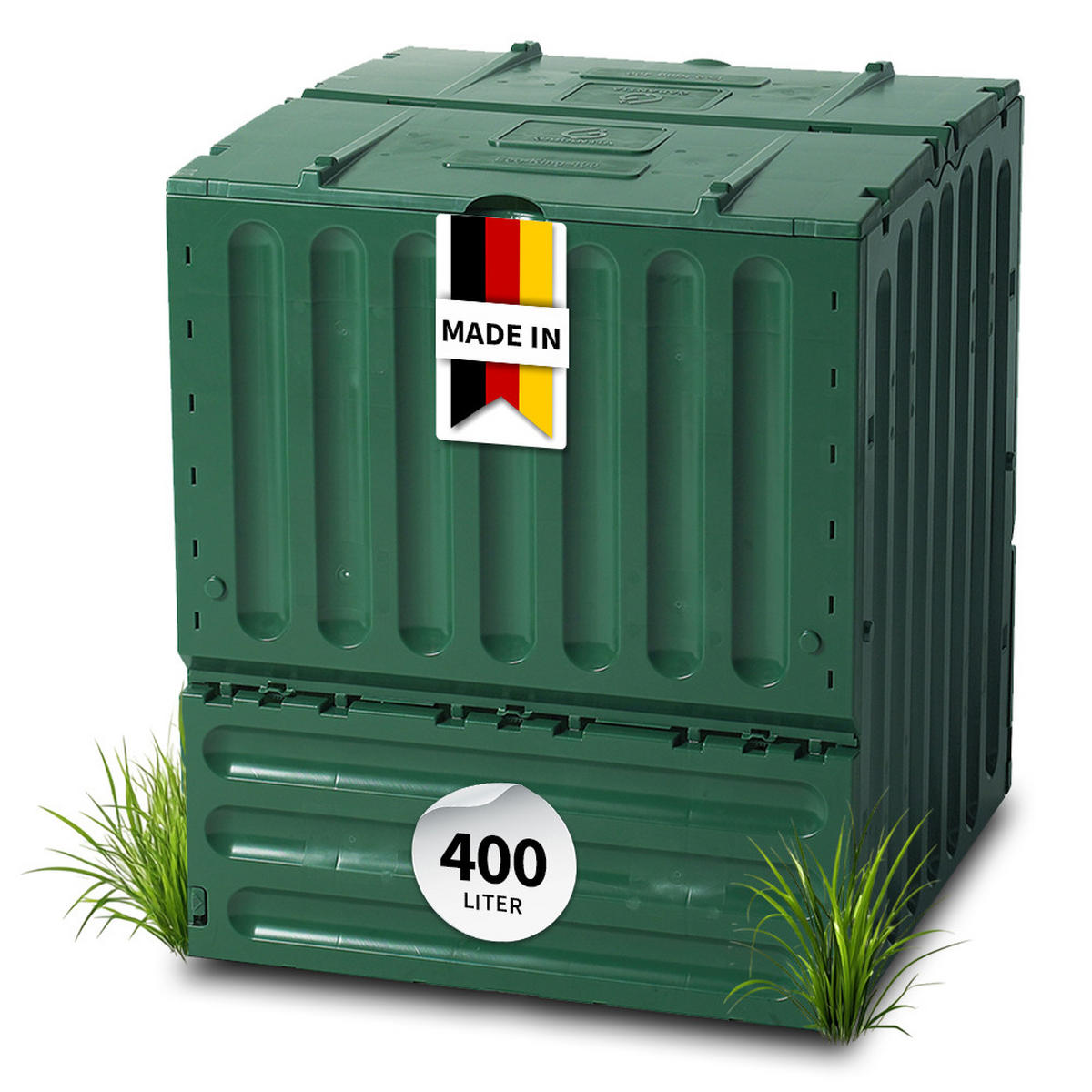 KOMPOSTER 400 L, grün - Grün, Kunststoff (70/83/70cm) - GARANTIA