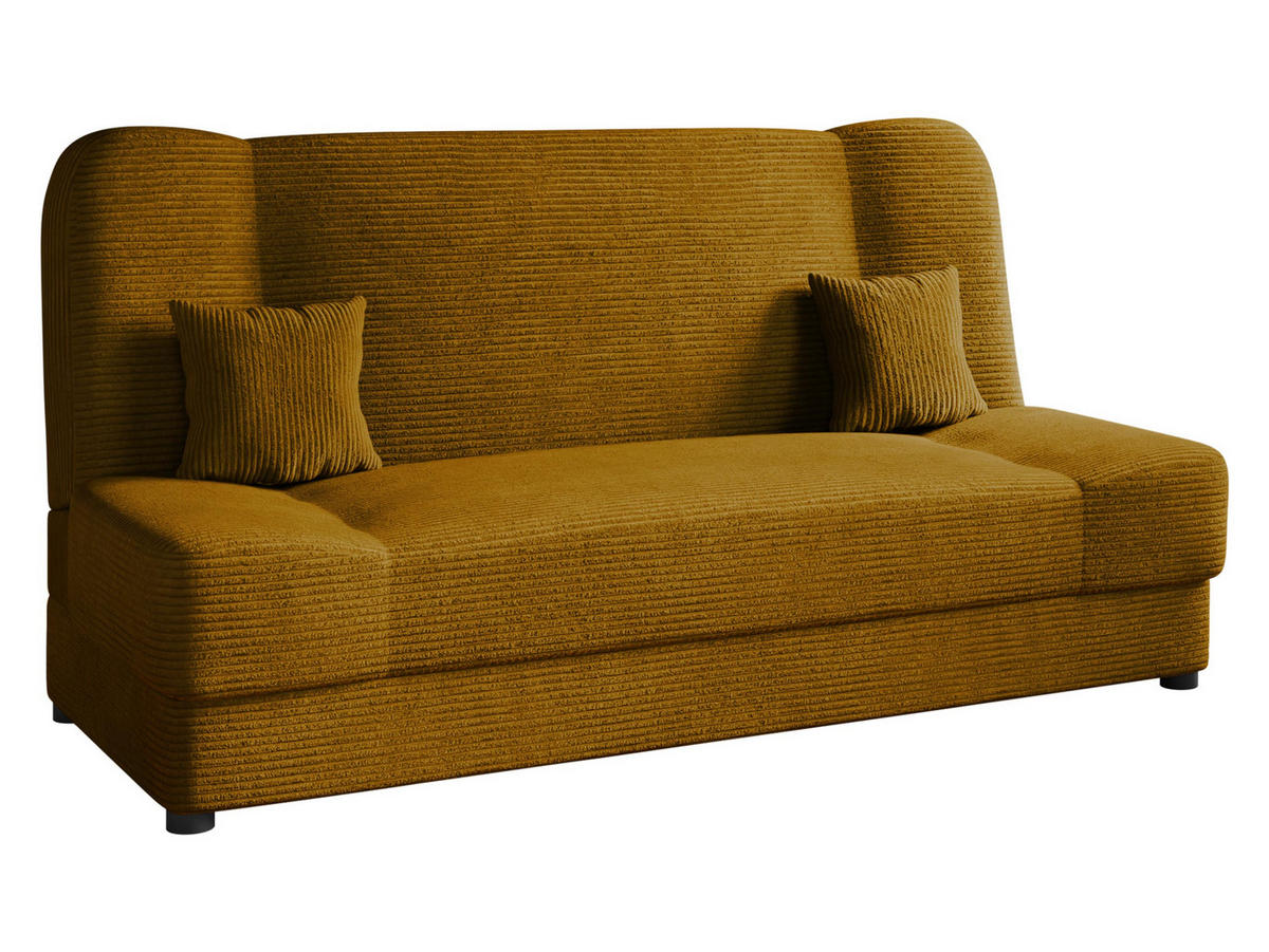 SCHLAFSOFA Jonas Cord - Bronzefarben, Holz/Textil (195/86/87cm)
